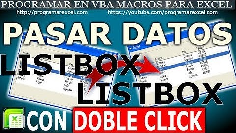 269 ❤️ Pasar DATOS  Listbox a OTRO 🔥 LISTBOX con doble CLICK
