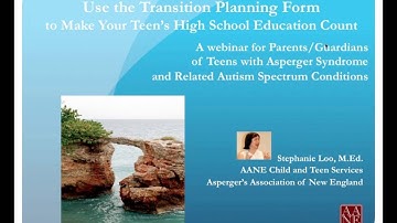 Transition in Action Series: AANE Using the Transition Planning Form