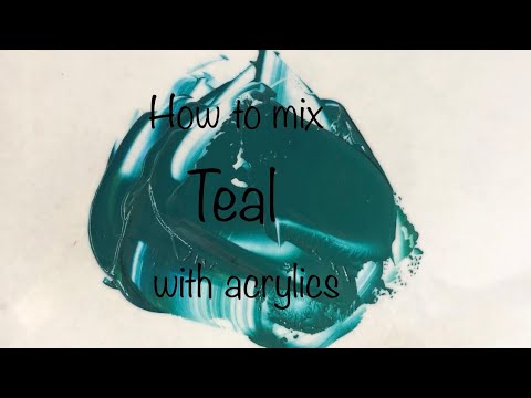 How To Make Teal Color Acrylics ASMR Color Mixing 50 YouTube Hqdefault