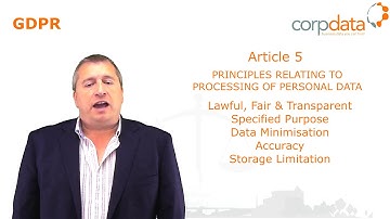 What are the main 6 principles of GDPR? Part 3 in our Guide to GDPR in 1 minute bites