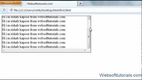 html and css in hindi / urdu Tutorial - 27 - overflow property in css