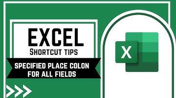 Excel tips and tricks #18|Using format cell ,custom & at specified place  colon for all fields
