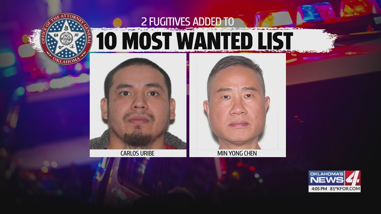 Oklahoma AG adds two fugitives to 10 Most Wanted list