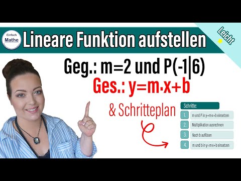 How to determine a linear function from a given slope and point
