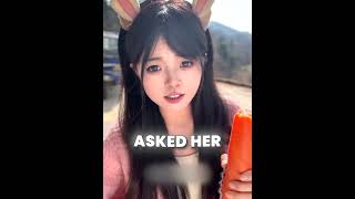 Cute Girl Built The Great Wall Of China Using Only Carrots 🥕🤯 #shorts