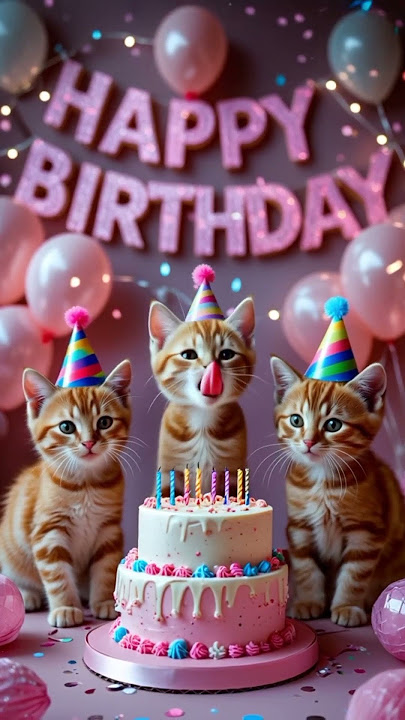Happy😺 birthday to you🎂 #shortsfeed #happybirthdaysong #song #happybirthday #cat #birthday #cute