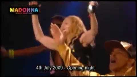 Madonna michael jackson tribute london o2 arena sticky & sweet tour july 4th 2009