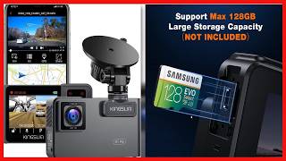 Kingslim D1 Pro Dual Dash Cam: Crystal Clear 2.5K Front and Cabin Recording