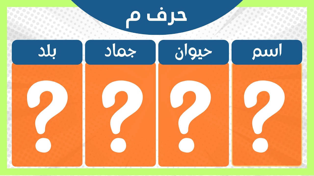 اسم حيوان جماد نبات بلاد جميع الحروف | اسم حيوان نبات جماد بلاد بكل ...