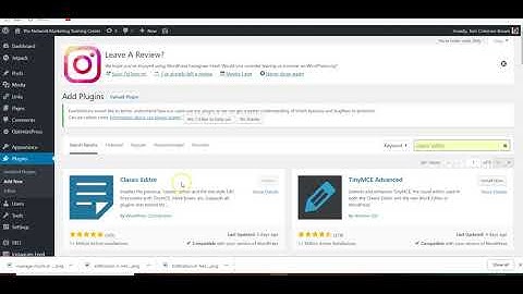 Wordpress 5.0 Update - How to Switch Back to the Classic Editor