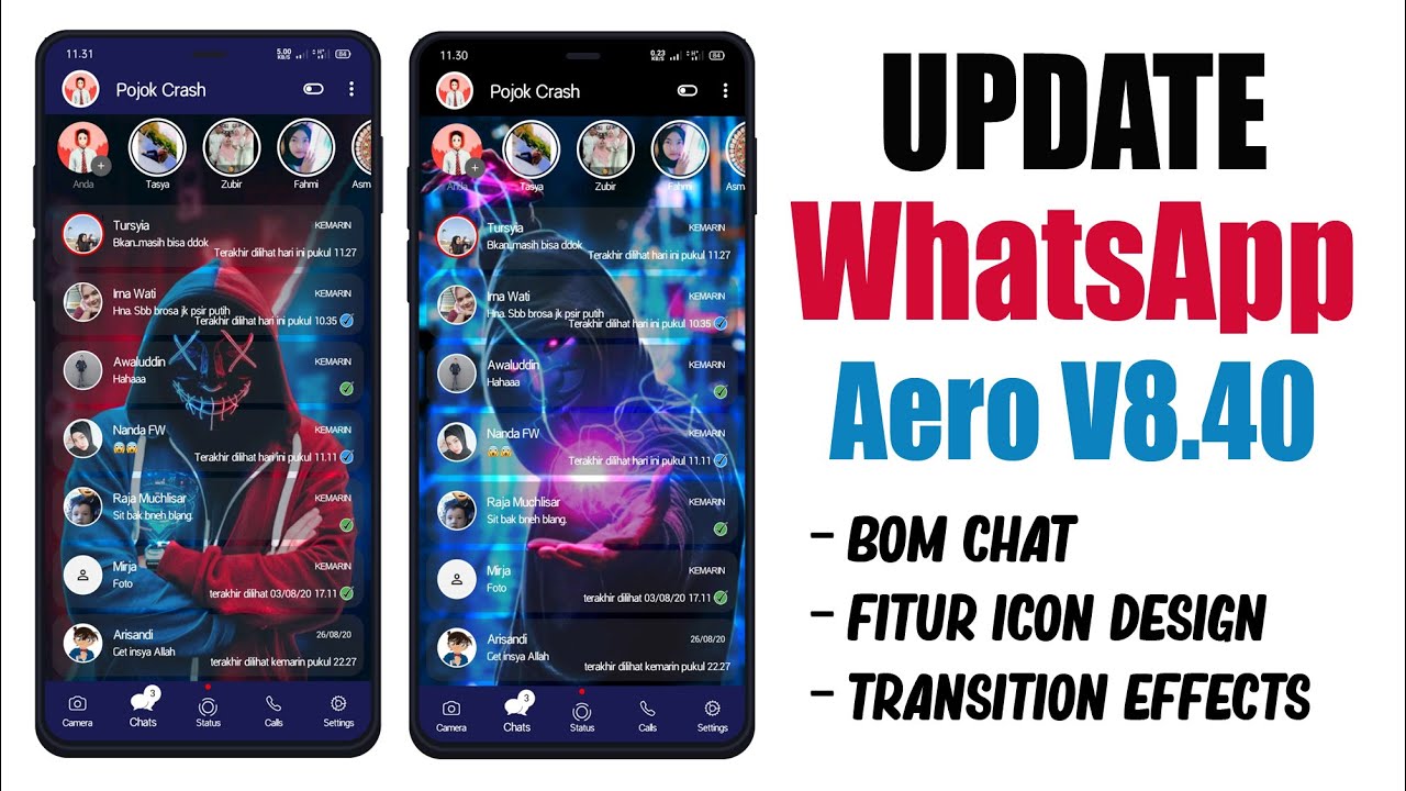 Wa Aero Update Whatsapp Aero V8 40 New Fiture 2020 Youtube