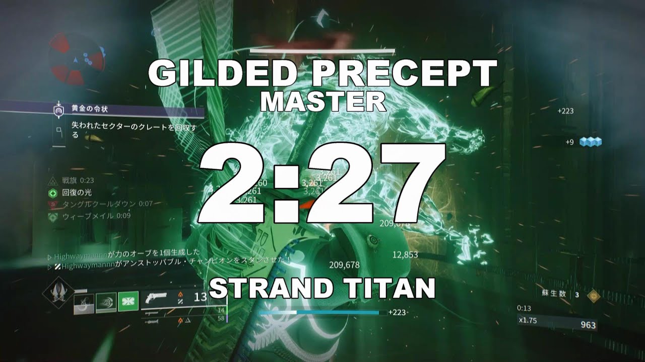 Solo Flawless Master Gilded Precept Lost Sector In 