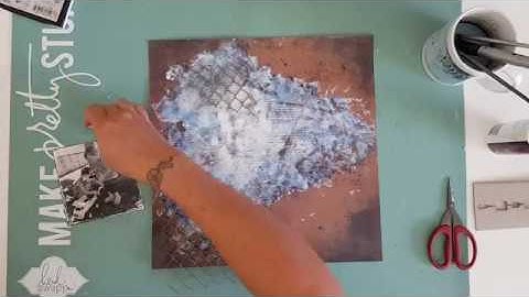 Mixed Media Layout  - Dusty Attic Chipboard