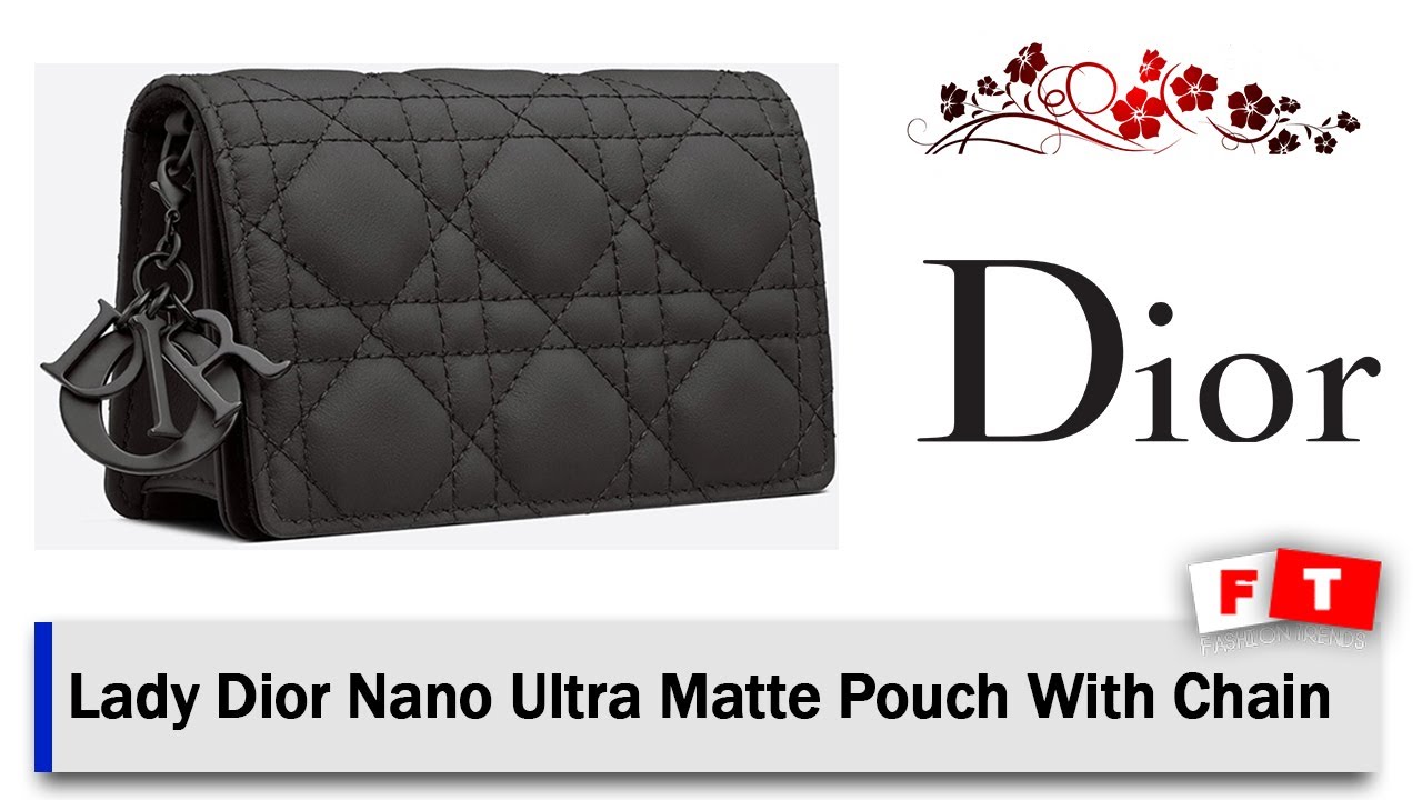 Lady Dior Nano Ultra Matte Pouch With Chain