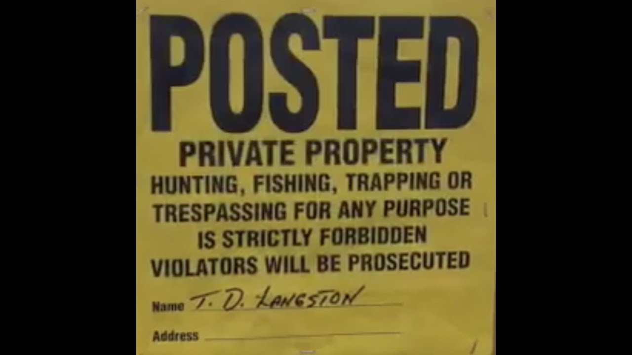 Posting Private Property Signs