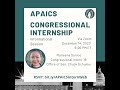 Apaics congressional internship info session