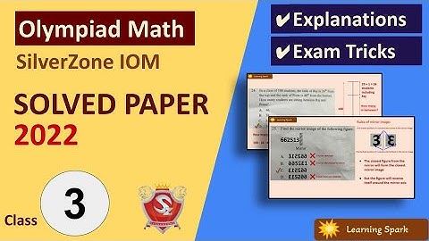 SOLVED MATH OLYMPIAD PAPER - Silverzone IOM (Math) 2022 Class 3