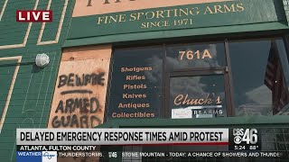 Delayed emergency response times rise amid protests in Atlanta