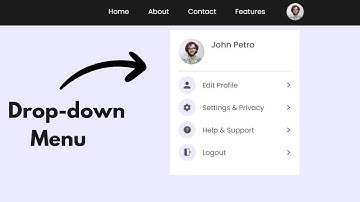 How To Make Drop down Profile Menu Using HTML CSS JavaScript || Toggle Menu For Website