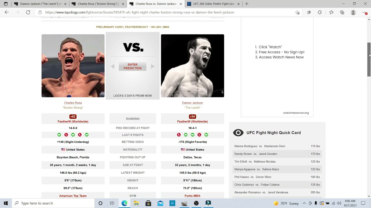 Damon Jackson vs. Charles Rosa, full fight breakdown + betting analysis