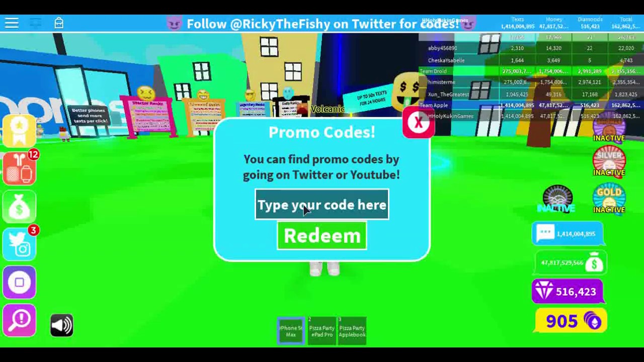 Roblox Texting Simulator Hholykukingames Has 2 Codes Youtube - codes on roblox for texting sim 2