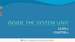 Class-4 (Inside the System Unit) Chapter-3 Wealth
