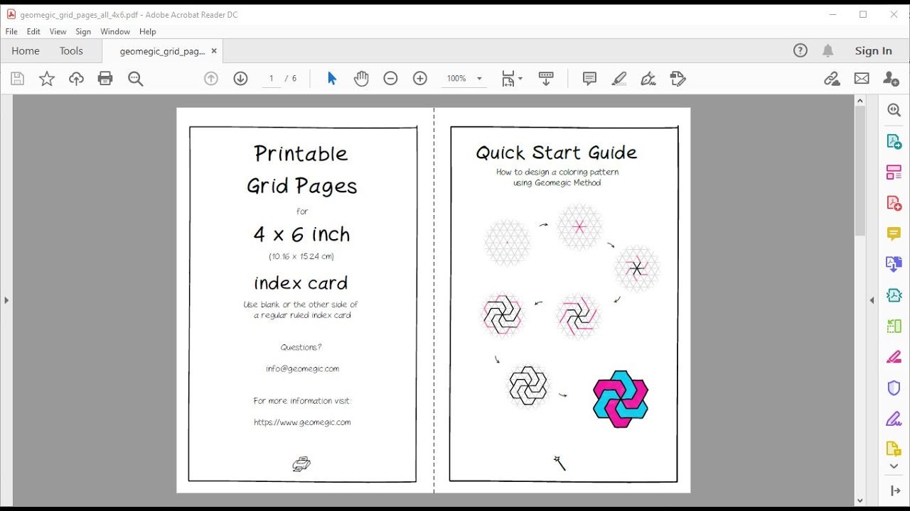 How to print a 4x6 inch Index Card grid 