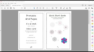 How to print a 4x6 inch Index Card grid