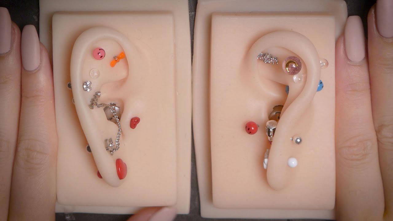 ASMR 자극적인 팅글 피어싱 롤플레이 (노토킹) / Piercing shop roleplay (No talking)