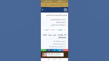 سورة الزلزلة قارى ابو بكر الشاطري