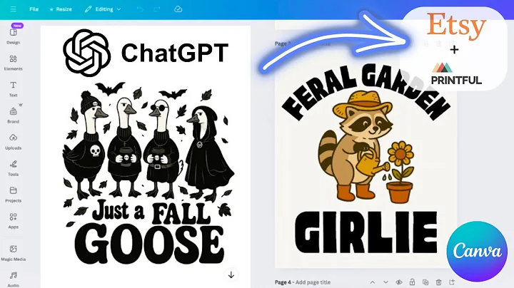 How I Use ChatGPT and Canva AI to Create Print on Demand T-Shirt Designs that SELL!