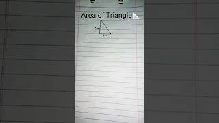 How to find Area of Triangle / Area of Triangle / Find Triangle Area / #shorts / #shortvideo
