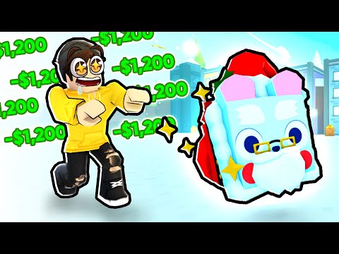 I spent ALL my ROBUX hatching HUGE SANTA PAWS in Roblox Pet Simulator X!