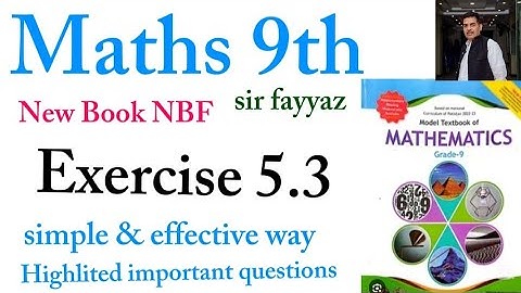 Maths class 9th | chapter 5 | Exercise 5.3 | Linear equation and inequalities  | NBF | ex 5.3