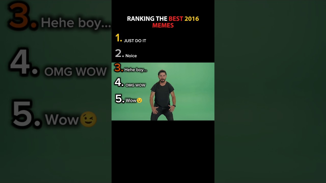 Ranking The Best 2016 Memes.