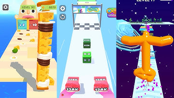 Sandwich Runner vs Jelly Run 2048 vs Tall Man Run - All Levels GamePlay Walkthrough iOS,Android
