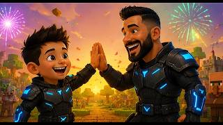 Block World Heroes | Eddi & Dad's Epic Minecraft Adventure screenshot 4
