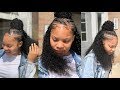 Half and Half Feed In Braids with Sew In | VRBest Hair