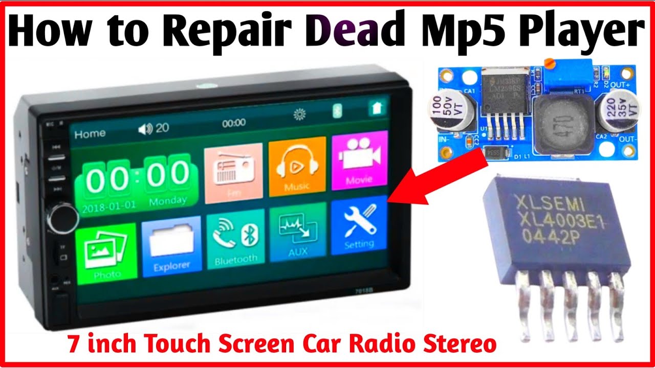 How to Repair a Dead MP5 Player Using DC to DC Buck Converter | MP5 Player Not Turning On | XL4003E1