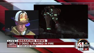 Two children dead, 7 others hurt in Overland Park apartment complex fire