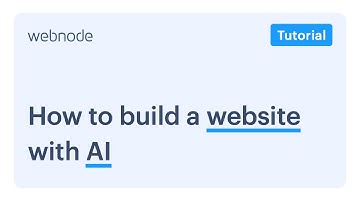 Webnode | How to create a website using AI