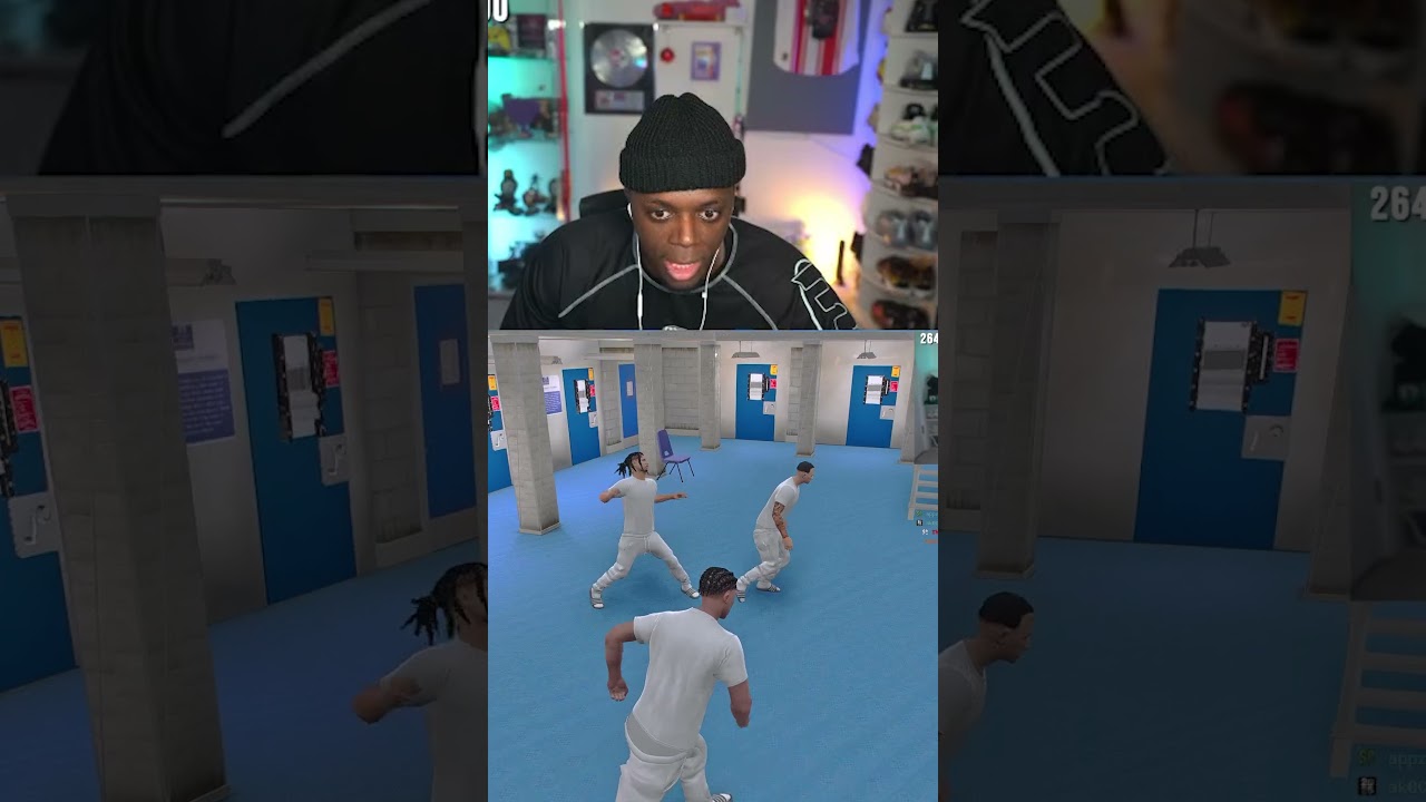 I GOT INTO A FIGHT IN JAIL IN GTA RP.. #gtarp #gta #fivem