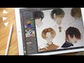 色々な男の子のイラストメイキング