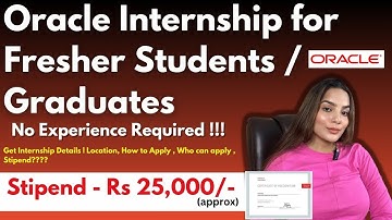 Oracle Launched Free Internship Program 2024 | Oracle Jobs | Oracle Jobs for Freshers & Graduates
