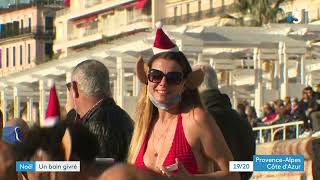 Le Traditionnel Bain De Noël À Nice A Réuni Une Centaine De Personne