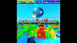 My Aim when I Lock In vs when I play Casually in Roblox Rivals #rivals #roblox