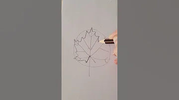 Как нарисовать кленовый лист? Урок рисования🍁