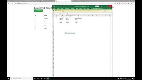 [REQUEST] Export HTML Table To Excel using Javascript