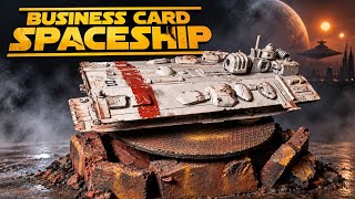 Can Business Card really build a spaceship?.#tutorial. #scratch build # how to make
