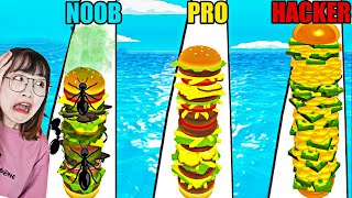 Hà Sam Thử Tài Làm Bánh Hamburger Bán Cho Khách Kiếm Rất Nhiều Tiền - In Burger Rush screenshot 2